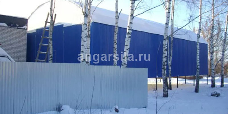 бескаркасный быстровозводимый ангар для тракторов и комбайнов